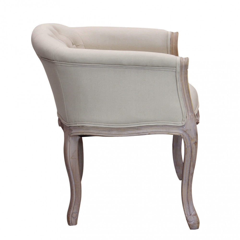 POLTRONA COREEN IN TESSUTO BEIGE