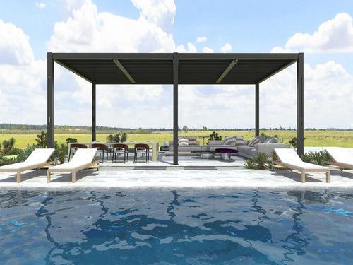 Pergola Bioclimatica 5.8x3 Antracite: Design e Comfort per Esterni