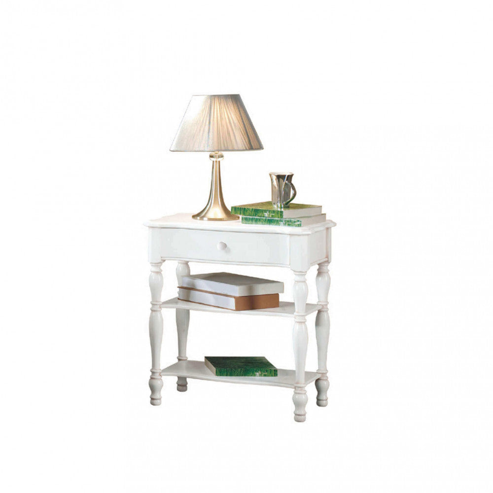 COMODINO TORNITO BIANCO