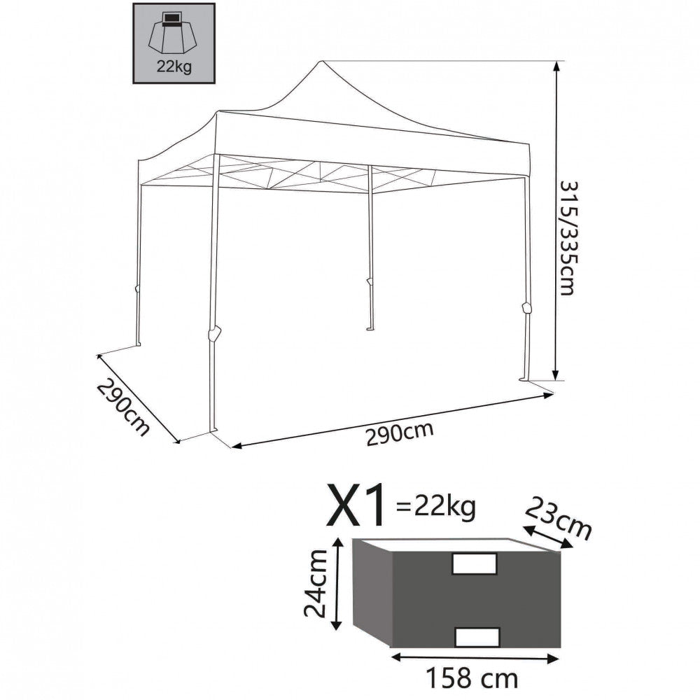 GAZEBO HOLIDAY 3 X 3