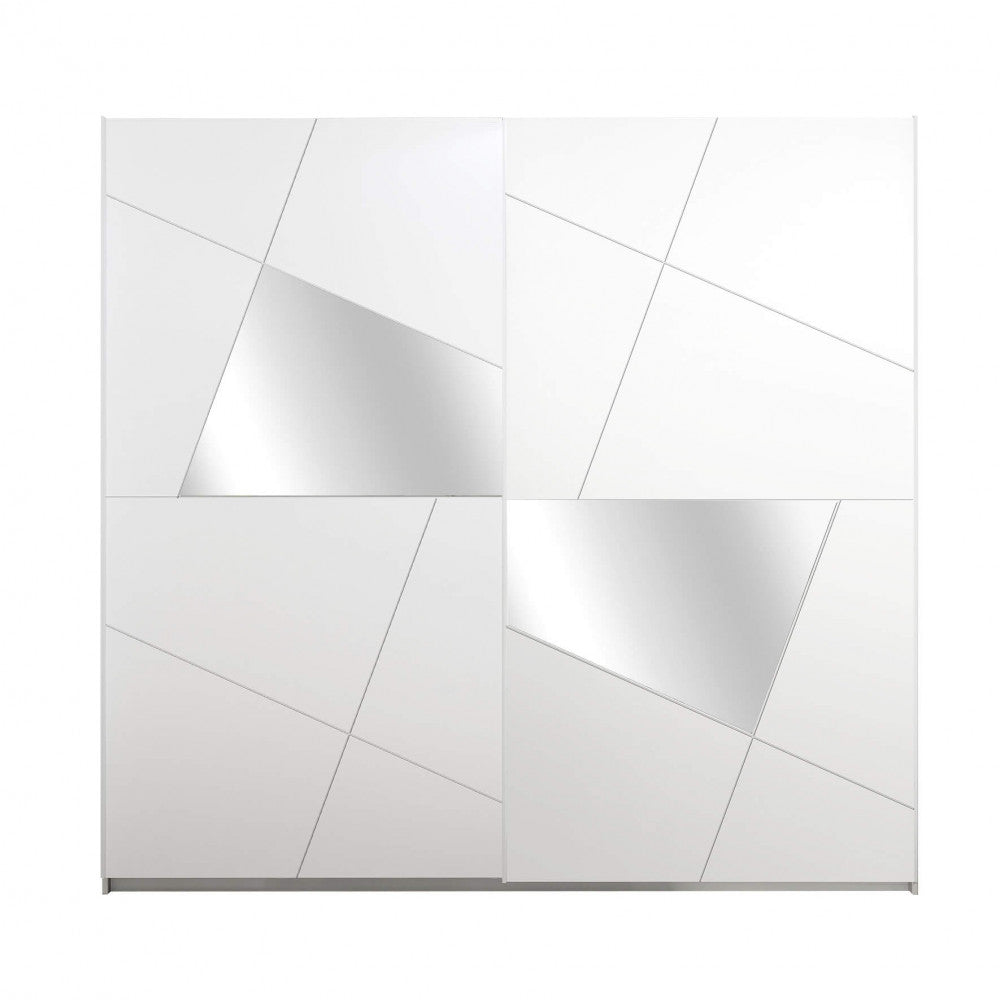 Armadio scorrevole Leonardo bianco frassinato