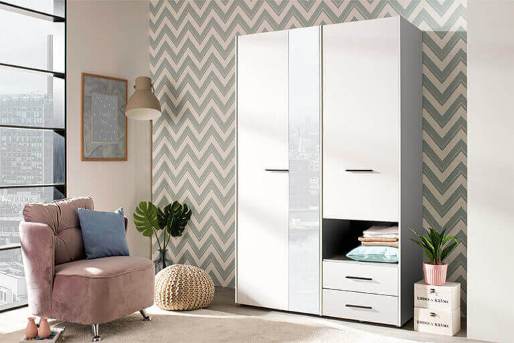 Armadio Leon Bianco Opaco 127,5 cm - MS801217