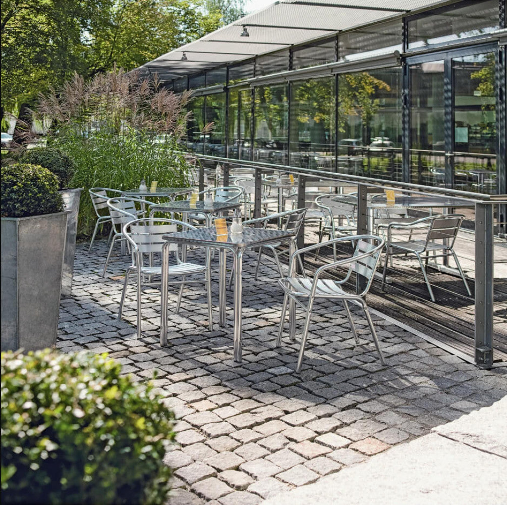 POLTRONA IMPILABILE ALLUMINIO