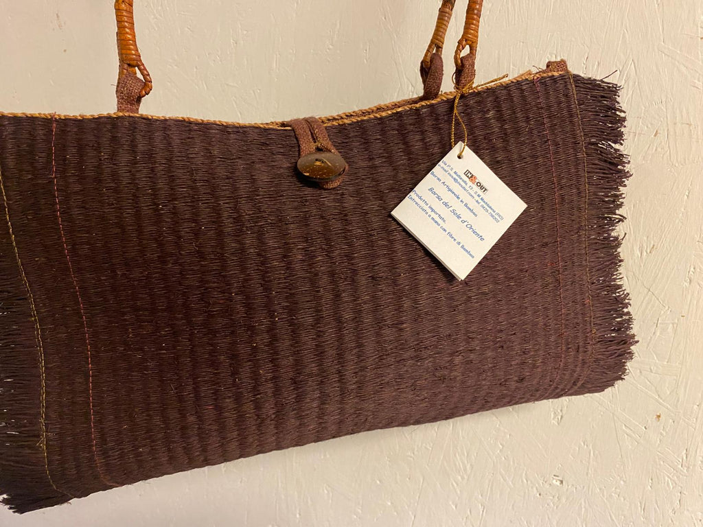 Borsa in fibre naturali stile bohemien.
