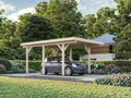 Carport singolo in abete con copertura in perline - 101021