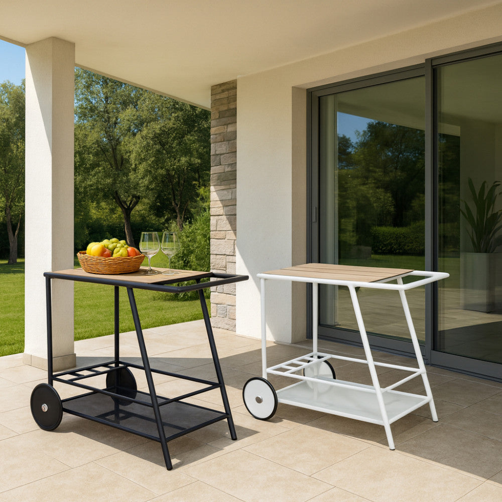 Carrello Maxwell in Alluminio Antracite con Piano HPL - AT804371-ANTR - foto 3