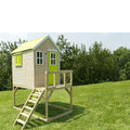Casetta da gioco su palafitta Bamby, con altalena singola e scivolo, ideale per bambini