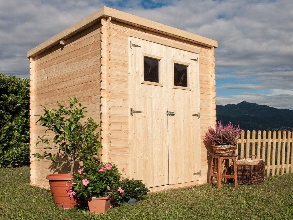 Casetta in legno Losa Esterni da vivere vista frontale
