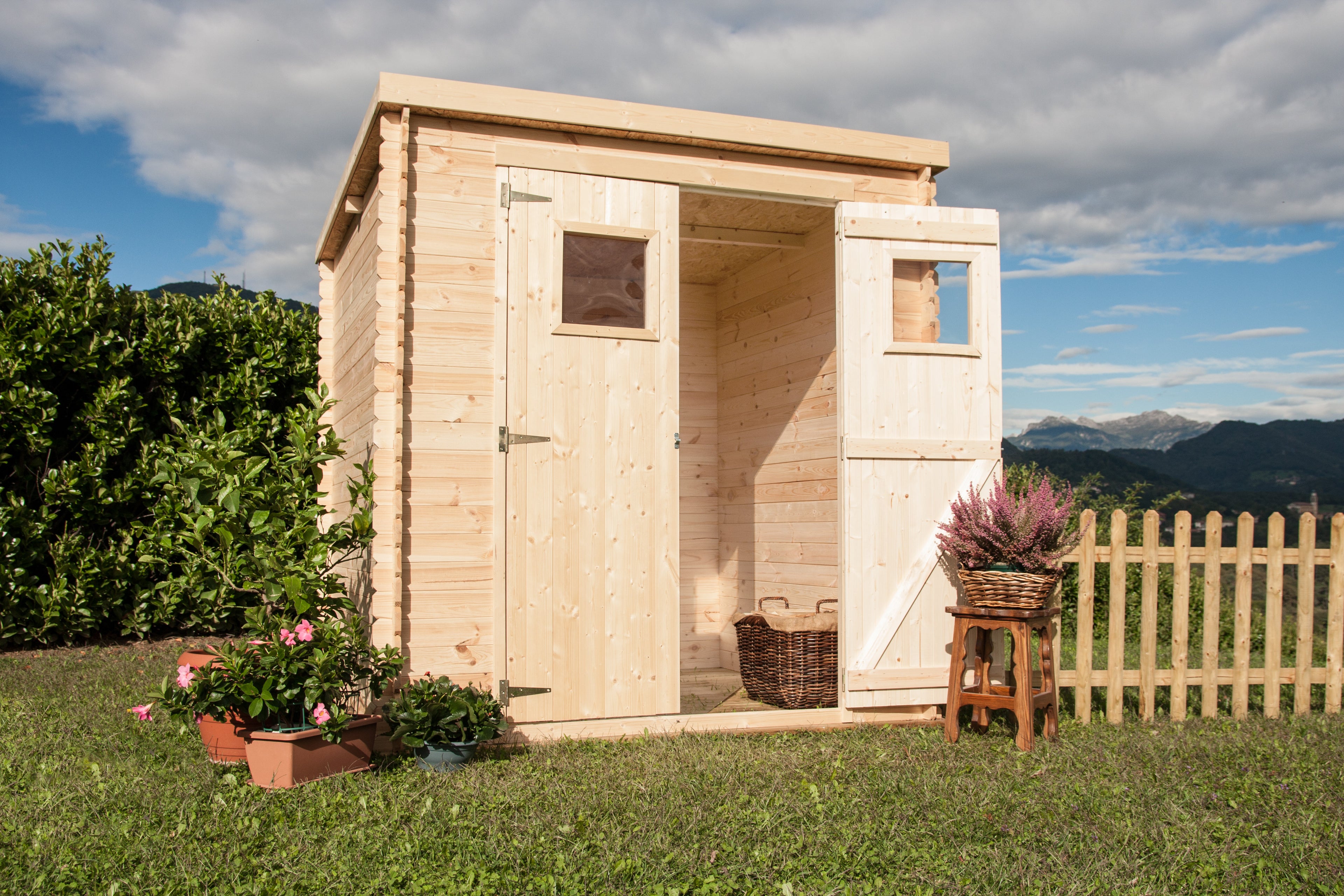 Losa Esterni da vivere Casetta in Legno con Incastri Blockhouse