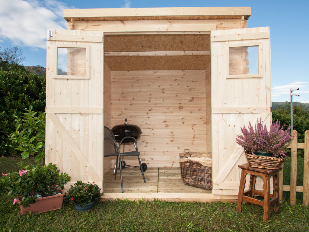 Losa Esterni da vivere Casetta in Legno con Incastri Blockhouse