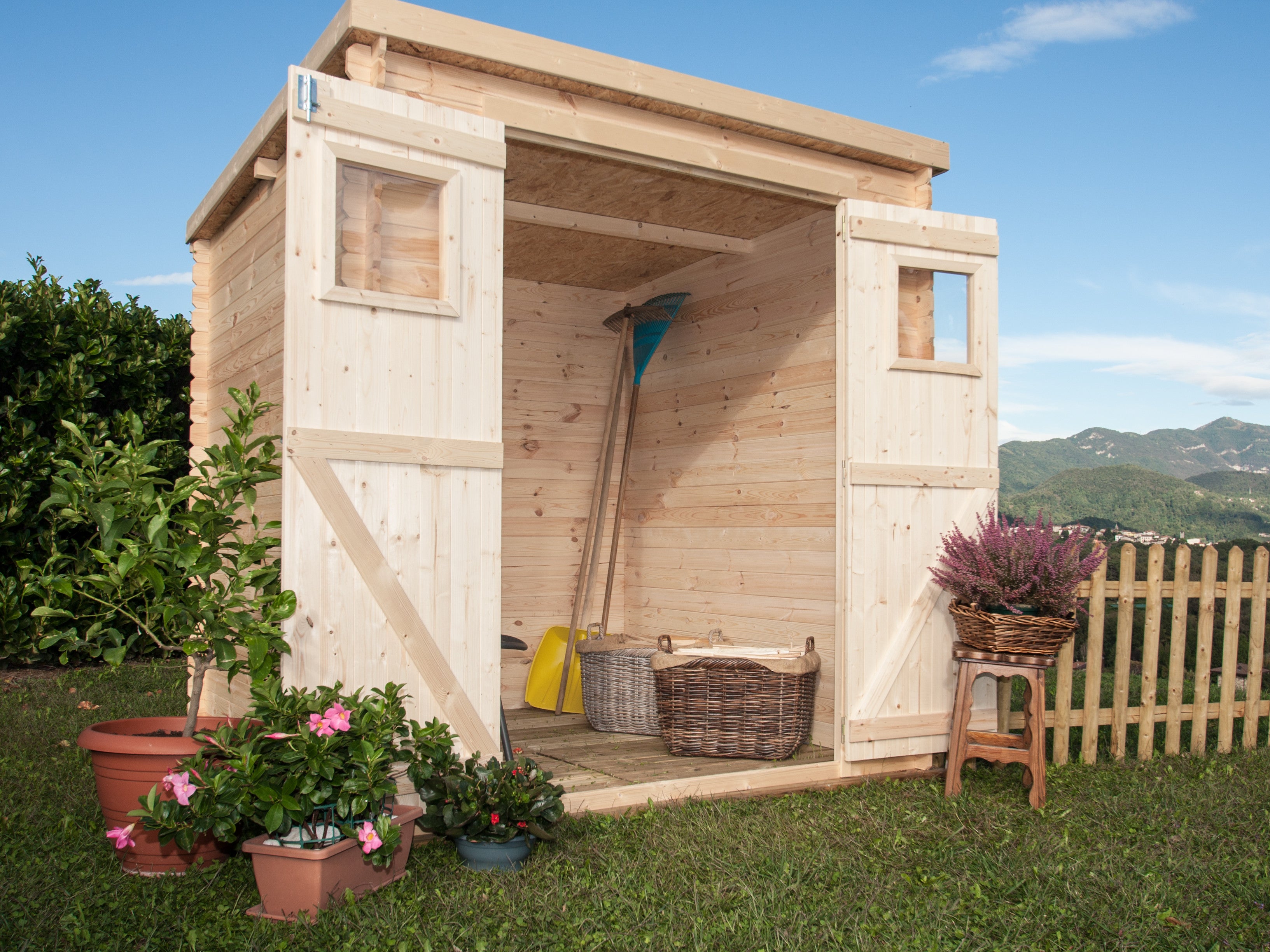Losa Esterni da vivere Casetta in Legno con Incastri Blockhouse