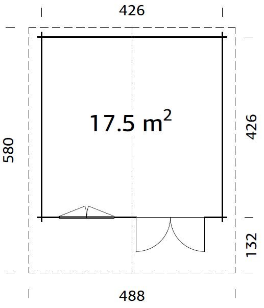 Casetta da giardino Britta A 446x446 cm in abete - 102252 - foto 6