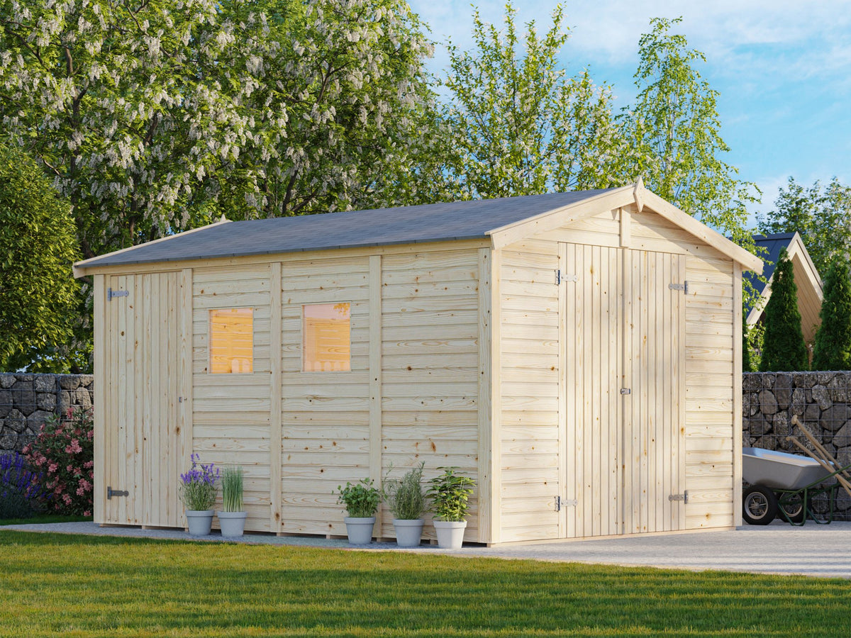 Casetta da giardino Dan C 273x370 cm con due porte - 101206