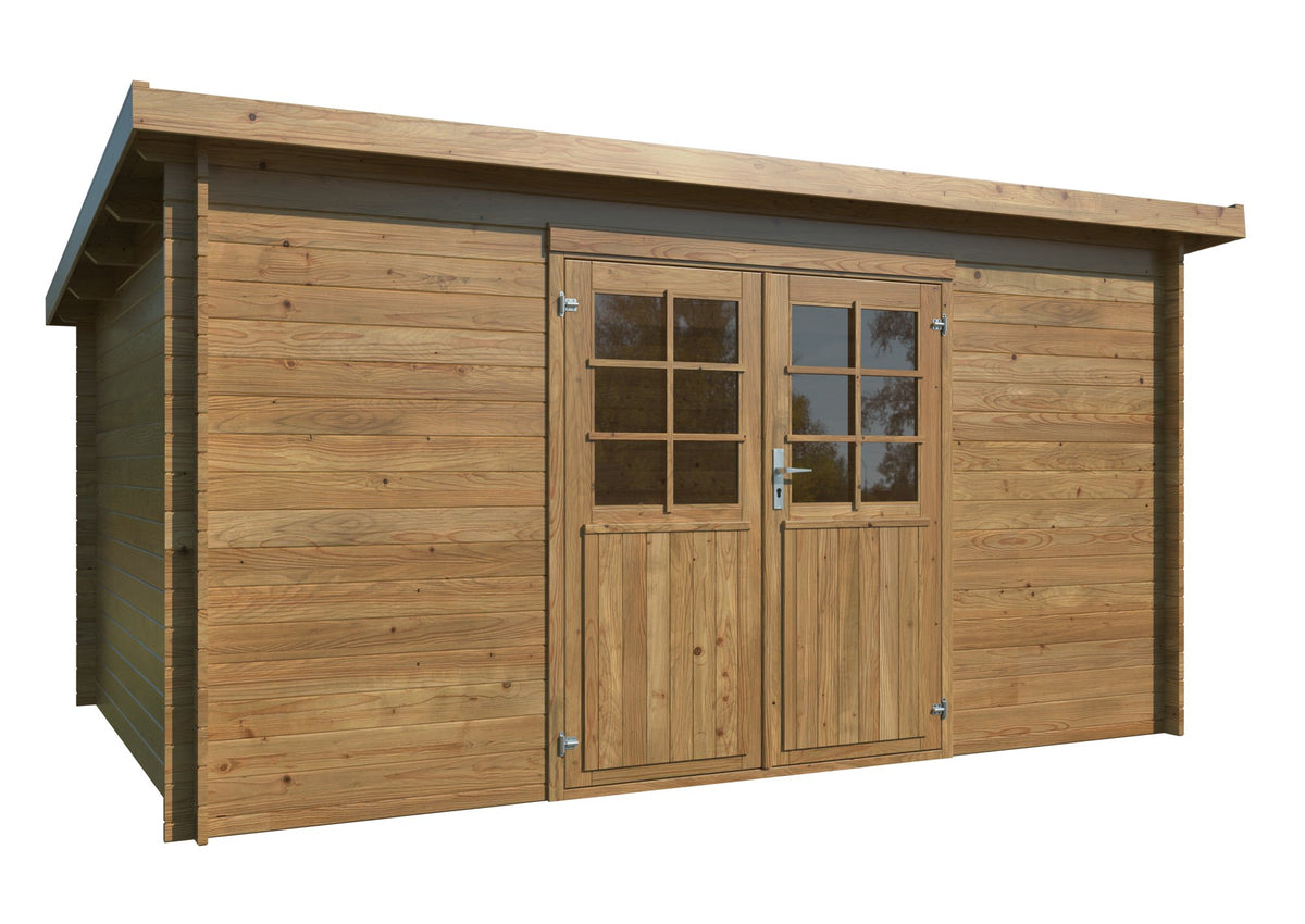 Casetta da giardino Lola B 406x292 cm in abete impregnato - 119258 - foto 5