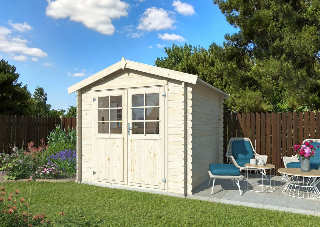 Casetta da giardino Noemi 250x250 cm in abete grezzo - 101437