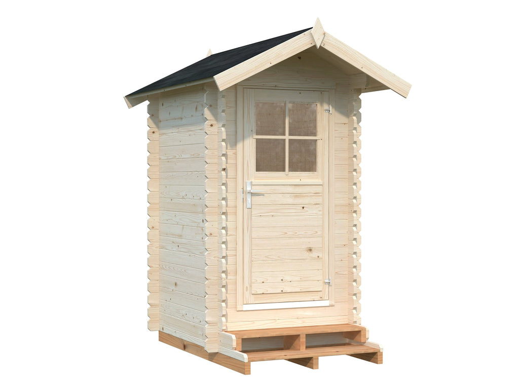 Casetta da giardino Petteri 138x158 cm in abete grezzo - 111773 - foto 4