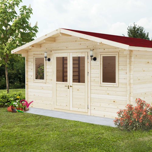 Casetta in legno Lavinia 500x500 Esterni da Vivere vista frontale
