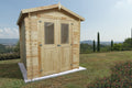 Casetta da giardino Lea 220x220 in abete grezzo Esterni da Vivere