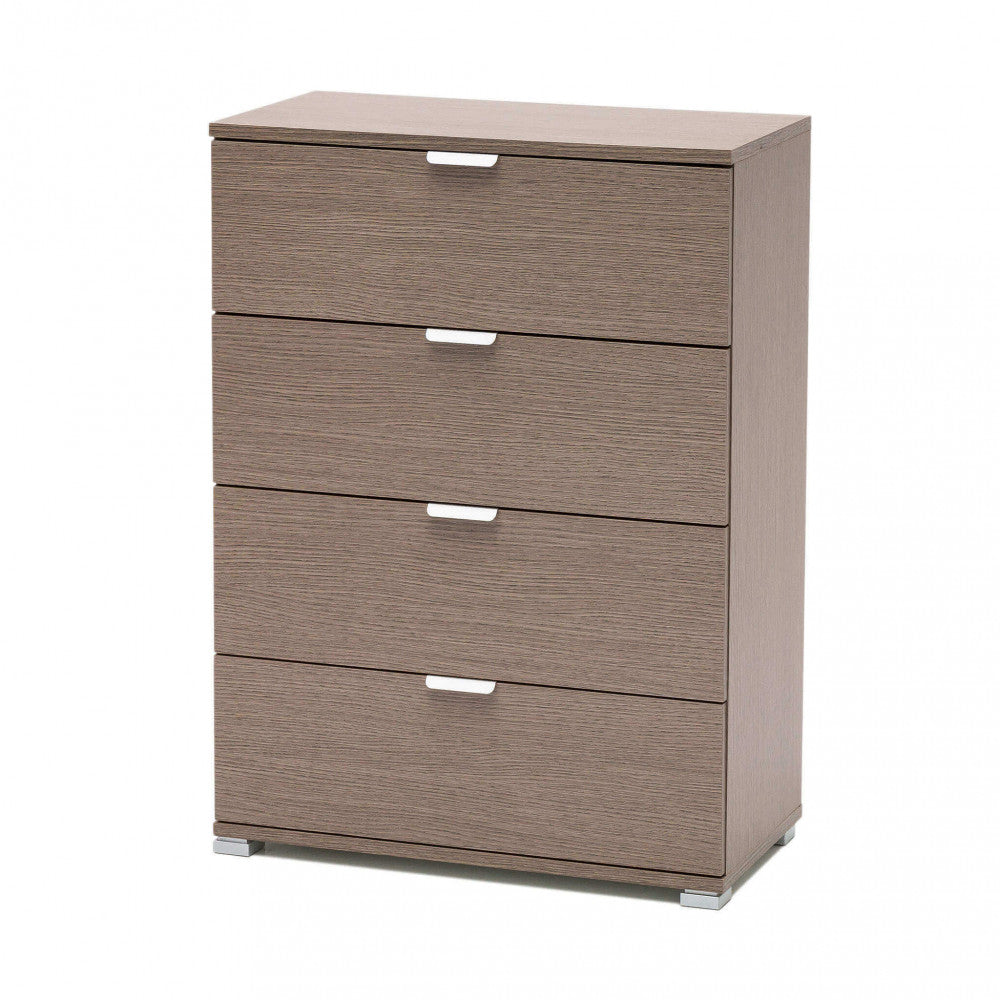 Cassettiera Cosma rovere grigio vista frontale