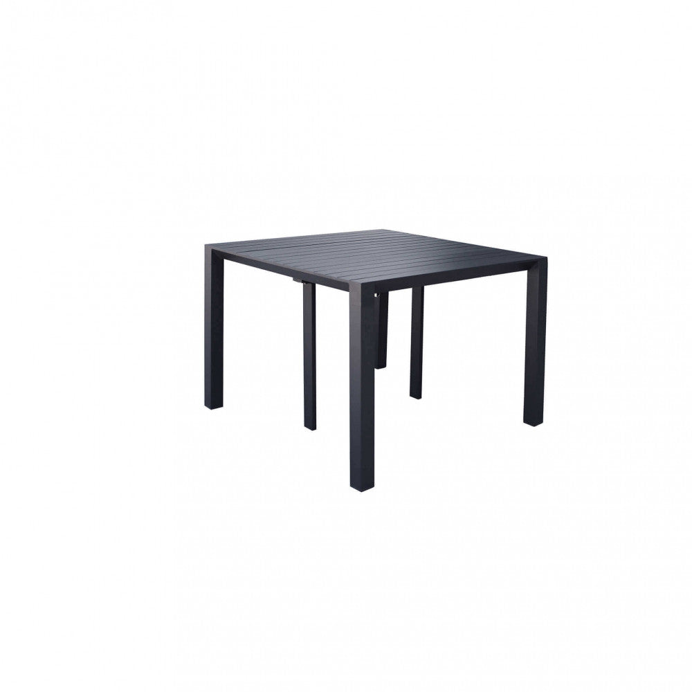 Consolle da giardino nella sua configurazione più compatta da 51,50 cm di profondità.