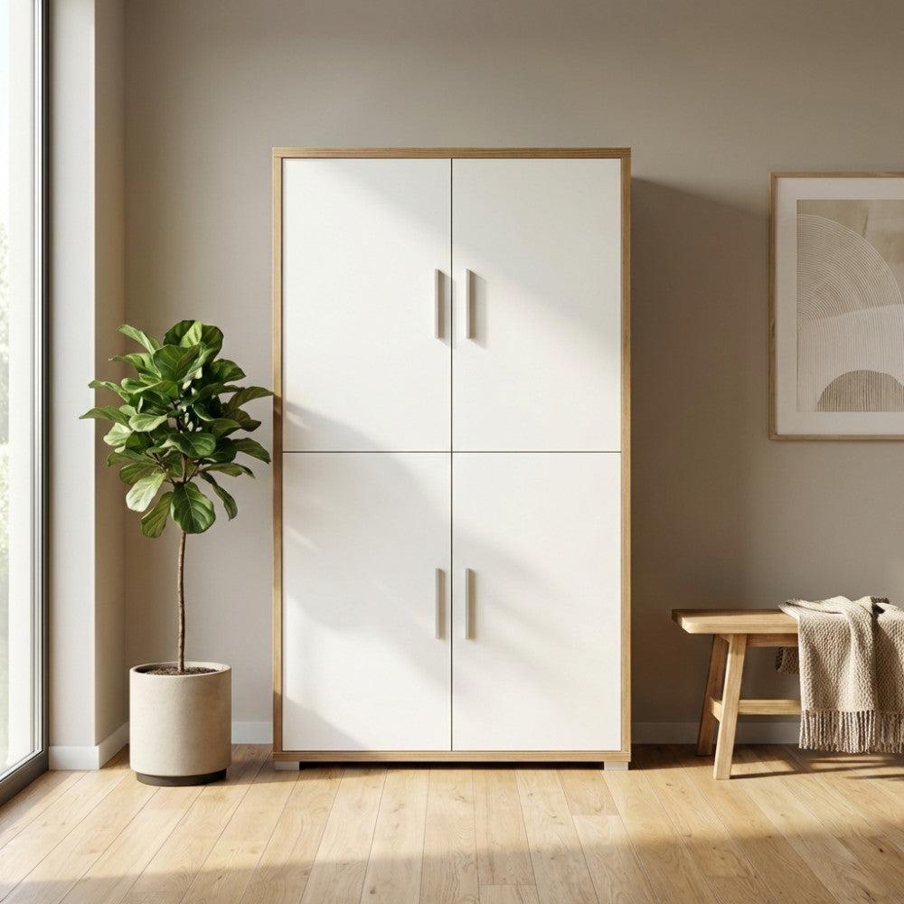 Credenza 4 Ante in Kit Noce Stelvio e Ossido Bianco - MG808818 - foto 2