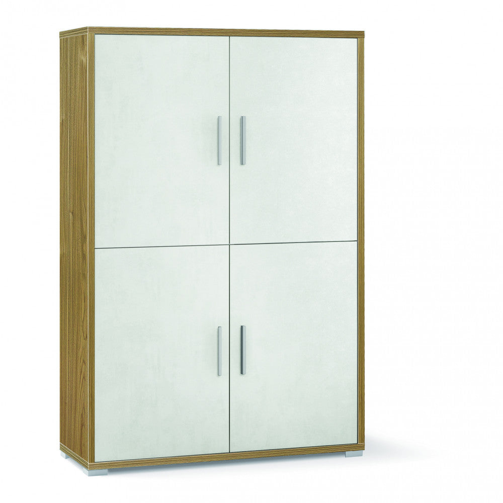 Credenza 4 Ante in Kit Noce Stelvio e Ossido Bianco - MG808818 - foto 3