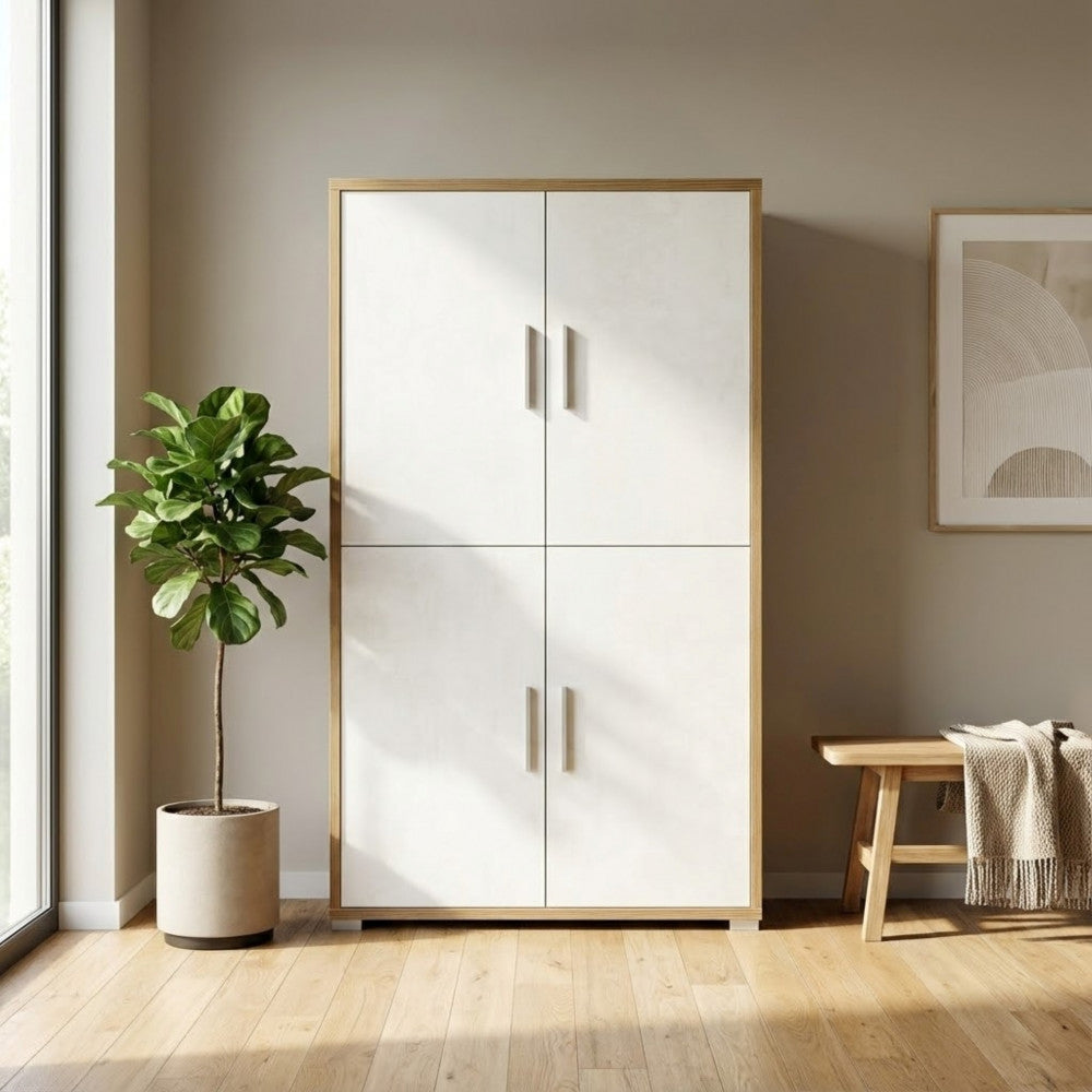 Credenza 4 Ante in Kit Noce Stelvio e Ossido Bianco - MG808818 - foto 4