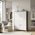 Credenza 4 Ante in Kit Noce Stelvio e Ossido Bianco - MG808820