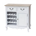 Credenza Cantina Cuore in Paulonia Bianco e Nocciola - MO805714
