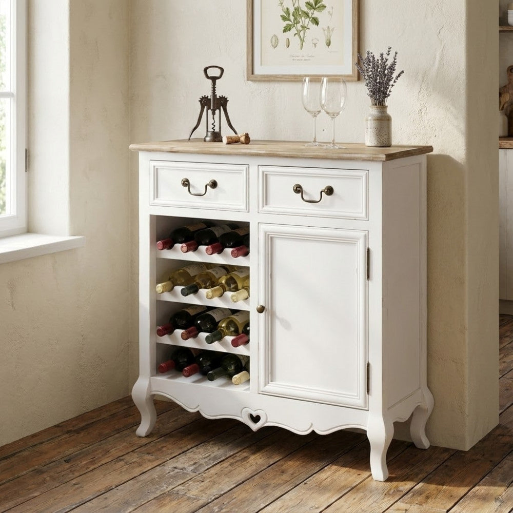 Credenza Cantina Cuore in Paulonia Bianco e Nocciola - MO805714 - foto 6
