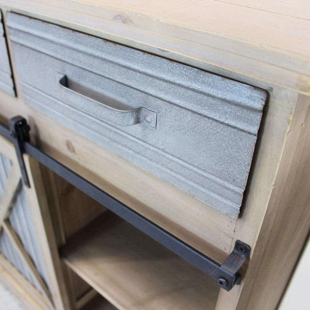 Credenza di design in metallo e legno