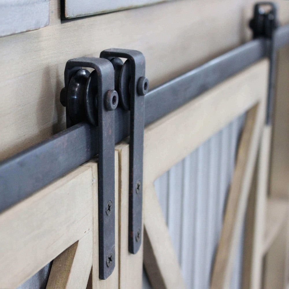 Credenza di design in metallo e legno