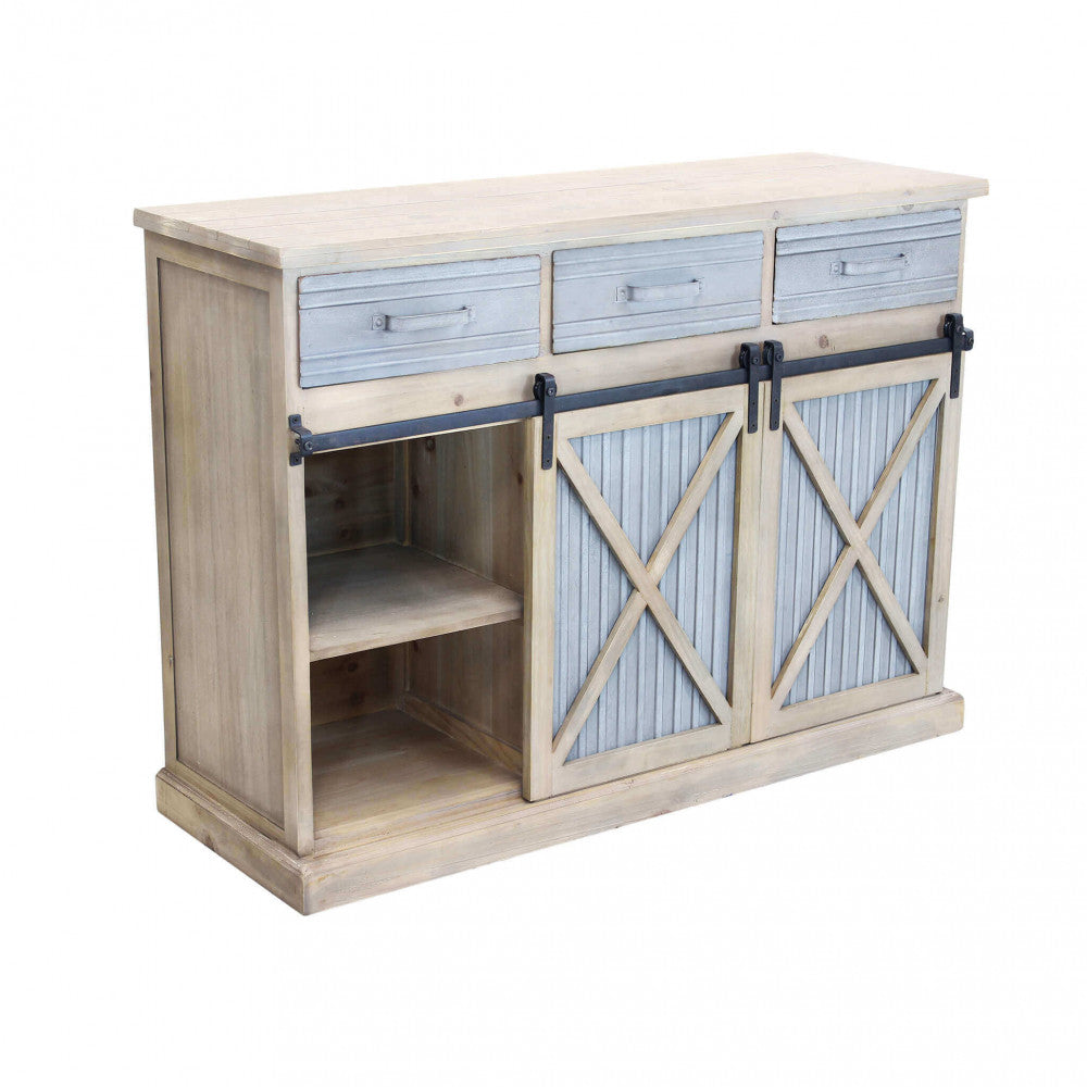 Credenza Mobile Dolph in metallo e legno