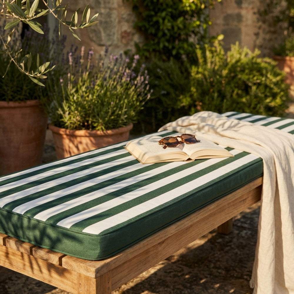 Cuscino Real 150 x 45 cm a Righe Verdi - CU805673