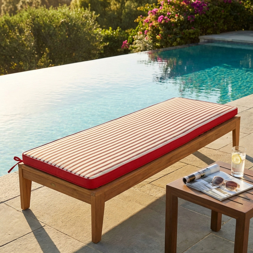 Cuscino da esterno Cosma Cuscino Real 170 Red a righe rosse e beige
