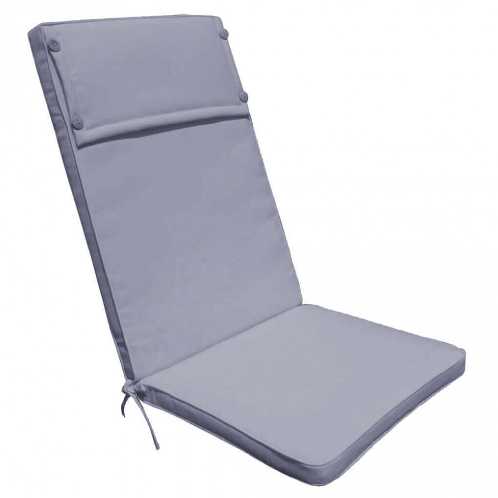 Cuscino outdoor Cosma grigio tortora con bordi profilati