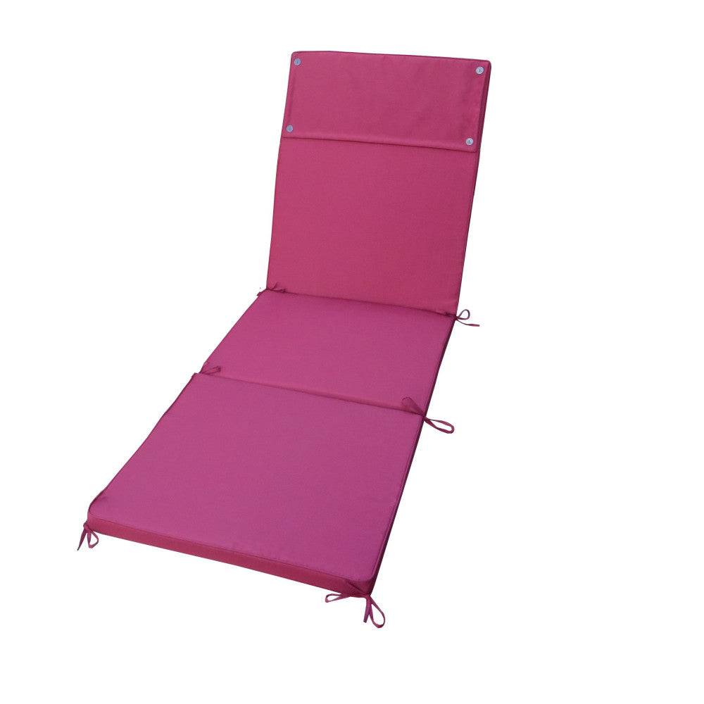 Vista isolata del cuscino lettino Real magenta, evidenziando le cuciture e la struttura ergonomica.