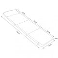 Disegno tecnico del cuscino lettino con dimensioni dettagliate di 190x59x4 cm.