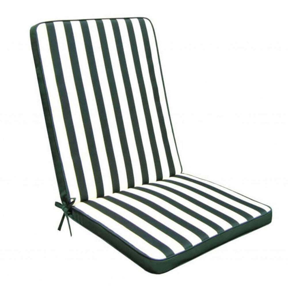 Vista frontale del cuscino Cosma Real Medio a righe verticali per arredo outdoor