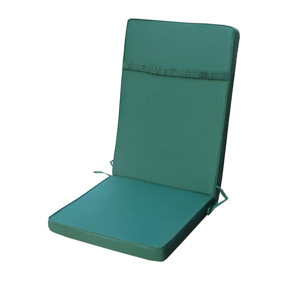Vista posteriore del cuscino Real Medio su sfondo bianco, con dettaglio della fascia elastica per il fissaggio alla seduta.