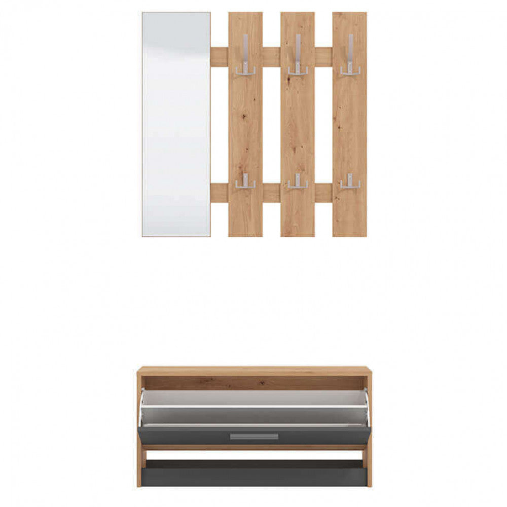 INGRESSO RIMINI ROVERE ARTIGIANO E GRIGIO GRAFITE