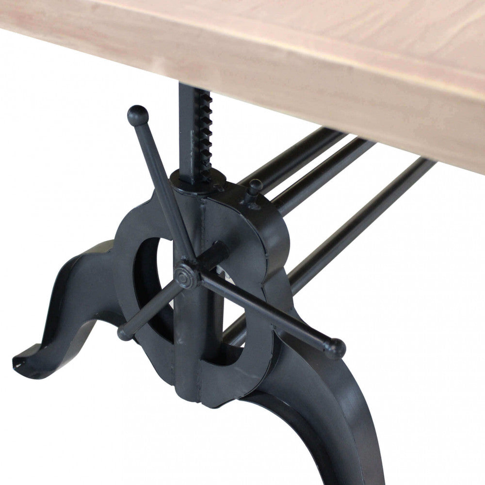 dettaglio-base-ferro-Tavolo fisso rettangolare Boyce con design moderno e robusto, ideale per soggiorni e sale da pranzo | Albert Stock