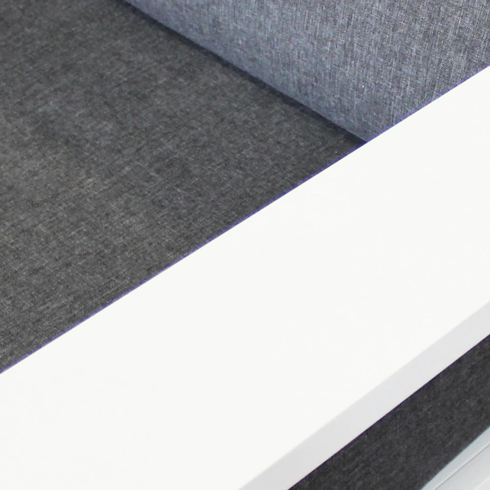 Salotto Knoxville da esterno in Alluminio Verniciato Bianco, composto da Divano 3 posti (227 cm), due poltrone e tavolino, con cuscini inclusi, dettaglio poltrona