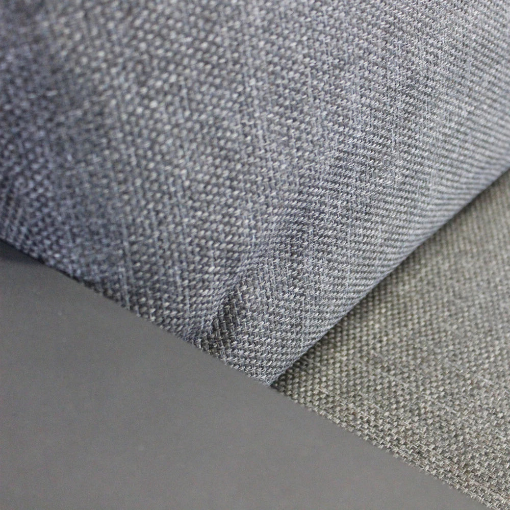 Salotto Knoxville da esterno in Alluminio Verniciato Antracite, composto da Divano 3 posti (227 cm), due poltrone e tavolino, con cuscini inclusi, dettaglio cuscini