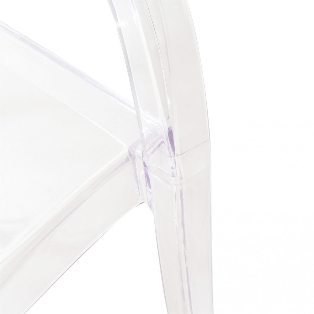 Dettaglio della seduta e delle gambe in polipropilene della Sedia Pigalle.