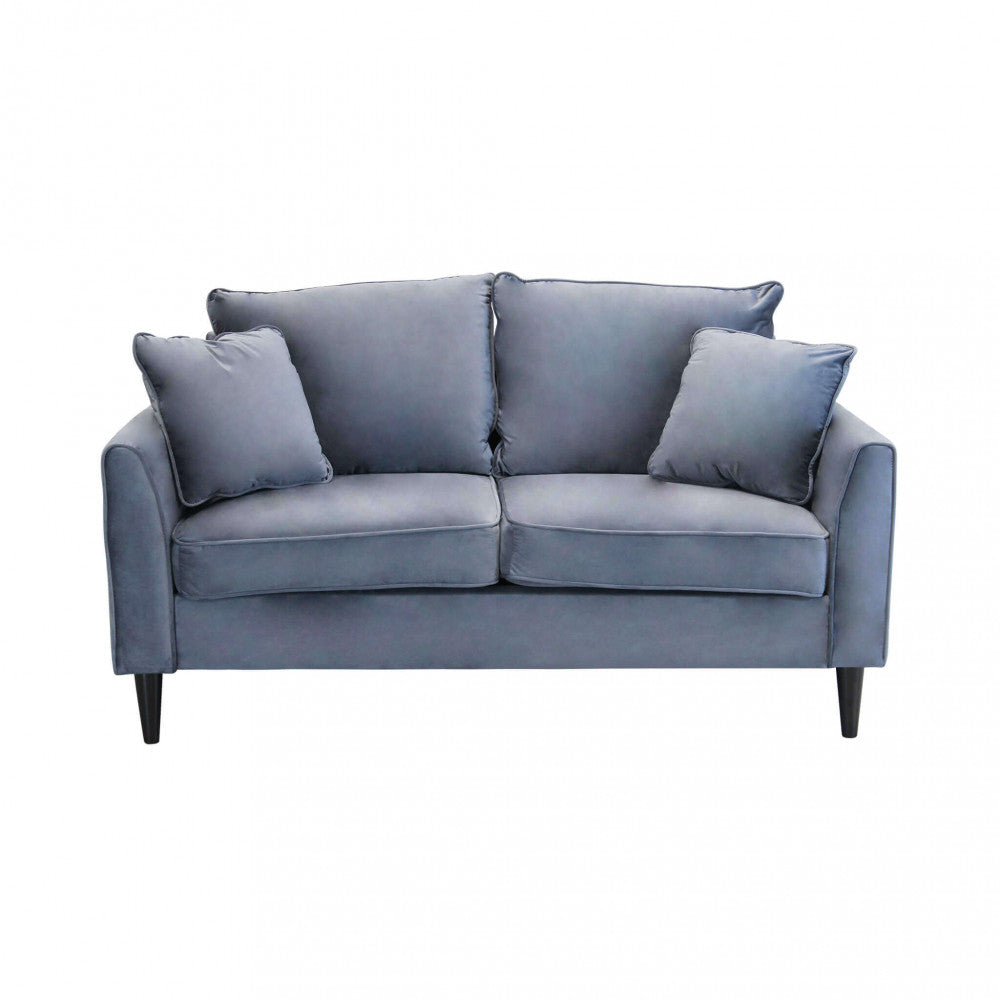 Divano 2 posti Chandler grigio chiaro by Albert in velluto, design moderno ed elegante