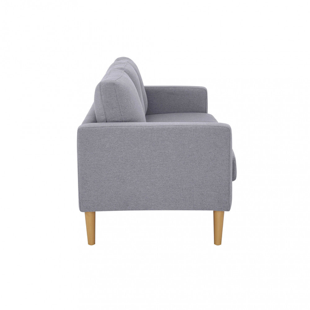 Profilo laterale del divano Ramsey, che mette in risalto la profondità di 73 cm e l'inclinazione ergonomica dello schienale.