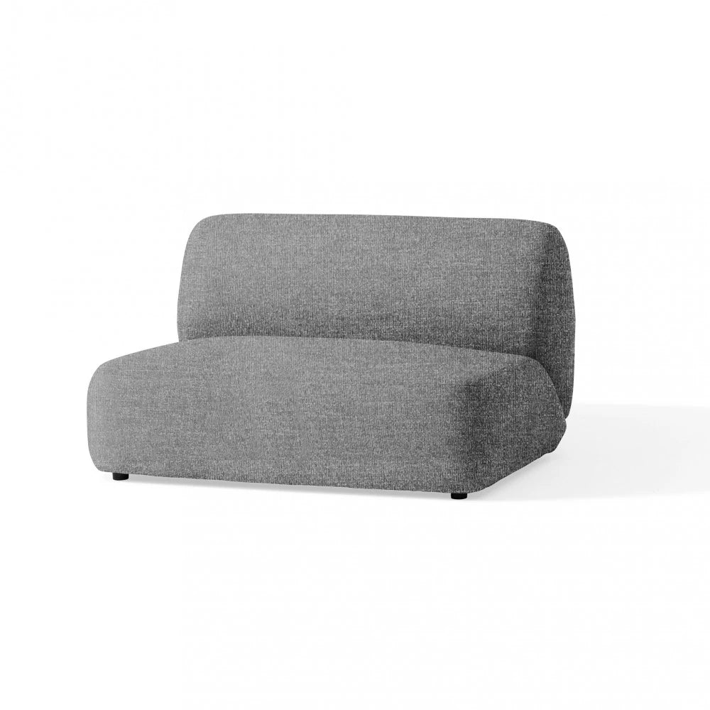 Divano Centrale da Esterno Vancouver 2 Posti con cuscini colore grigio, struttura in alluminio.