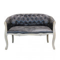 Divano Coleman by Albert in ecopelle vintage grigio scuro, design elegante e compatto
