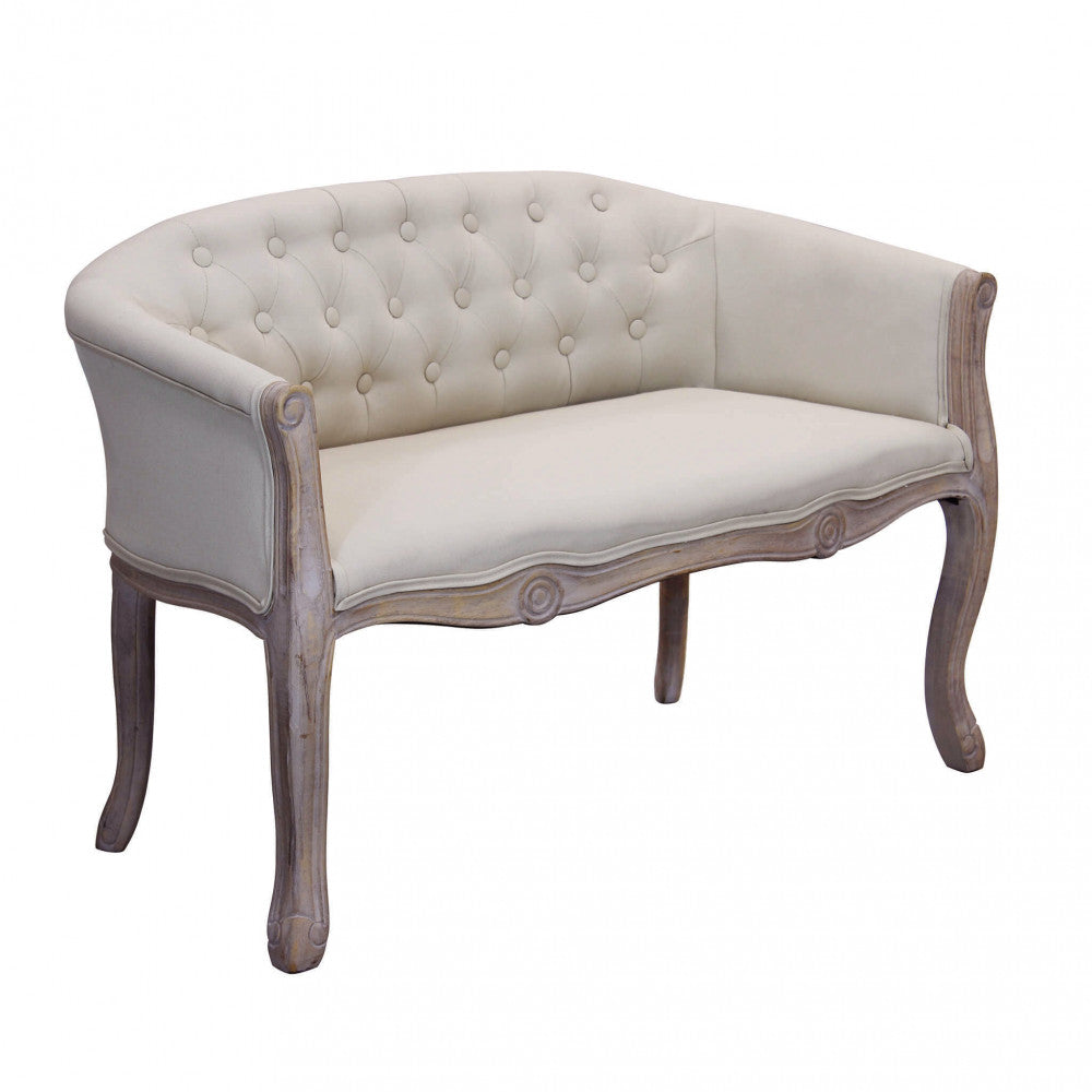 Divano Coleman by Albert in tessuto colore beige, design elegante e compatto